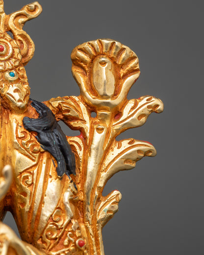 Green Tara Drolma Statue | Traditional Copper Sculpture from Nepal