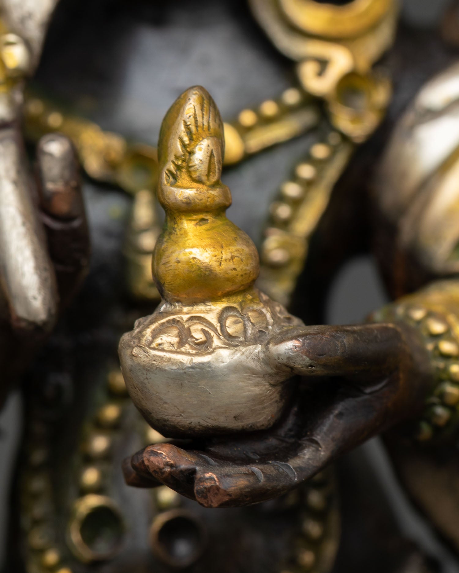 White Mahakala Statue