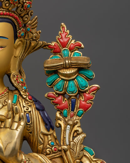 Bodhisattva Manjushri Statue | Tibetan Wisdom Deity Crafted in Nepal