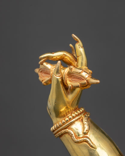 Fierce Vajrapani Statue | 24K Gold Fire-Gilded Buddhist Sculpture