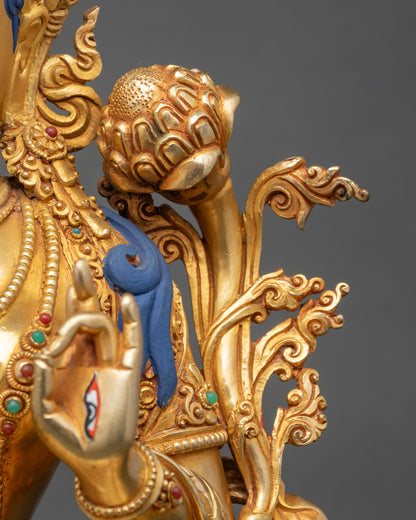 Spiritual White Tara Sculpture | Handcrafted Copper Figurine