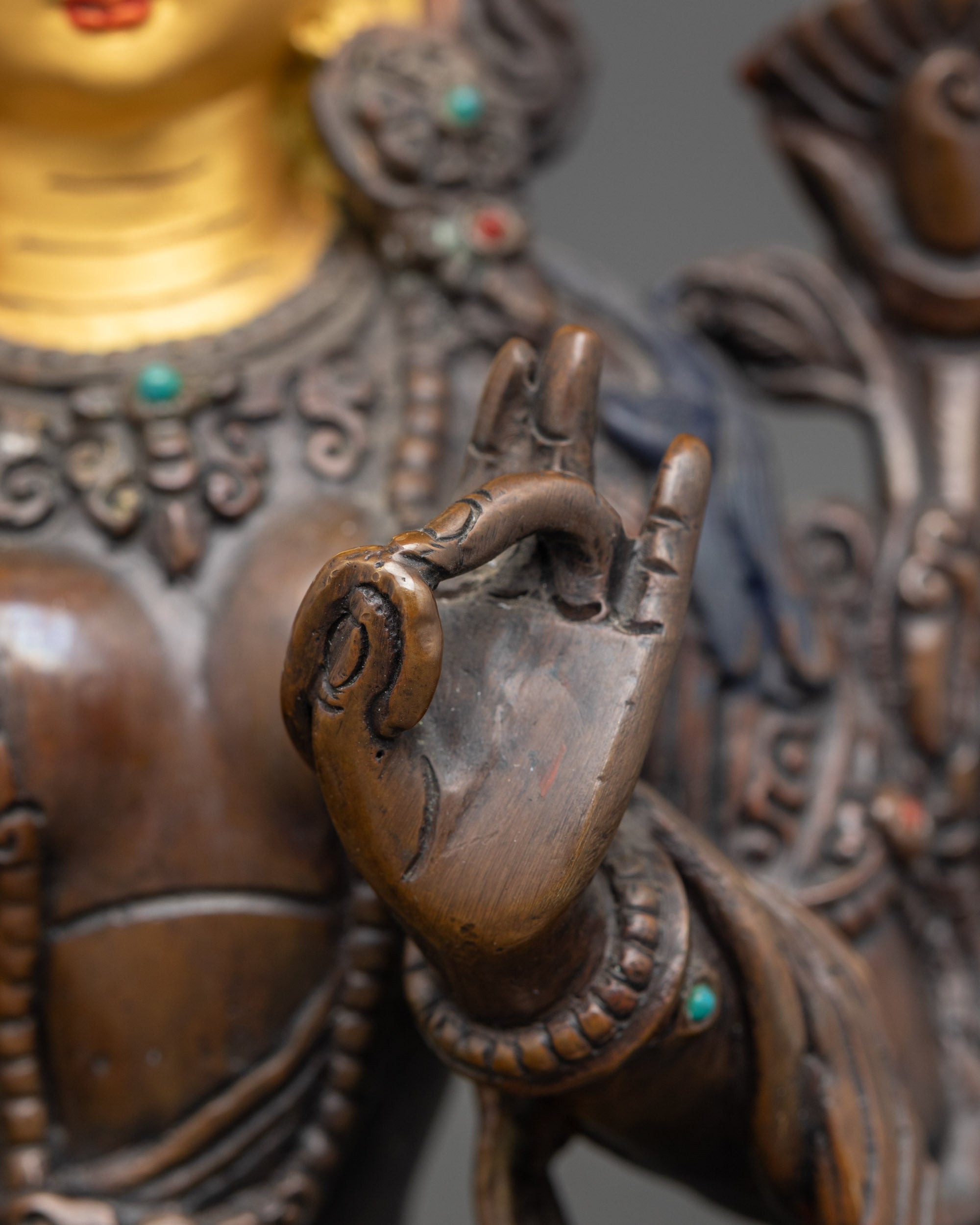 Peaceful Mother Buddha Sculpture of White Tara