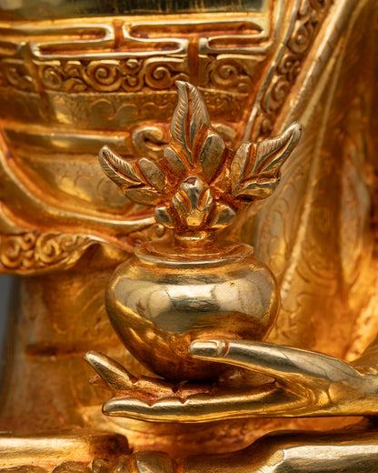 Healing Medicine Buddha Statue | 24K Gold Gilded Art