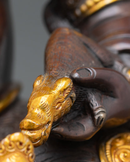 Premium Oxidized Dzambhala Statue | Tibetan Artwork