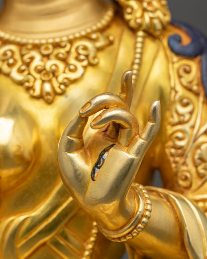 White Umbrella Goddess Dukar Statue | Authentic Nepalese Craftsmanship