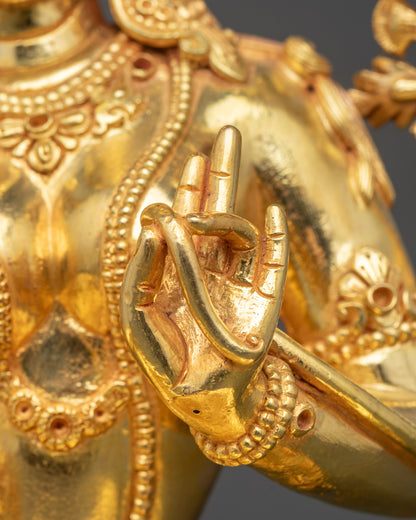 Green Tara (Sgrol-ljang) Statue | Handcrafted Buddhist Art from Nepal