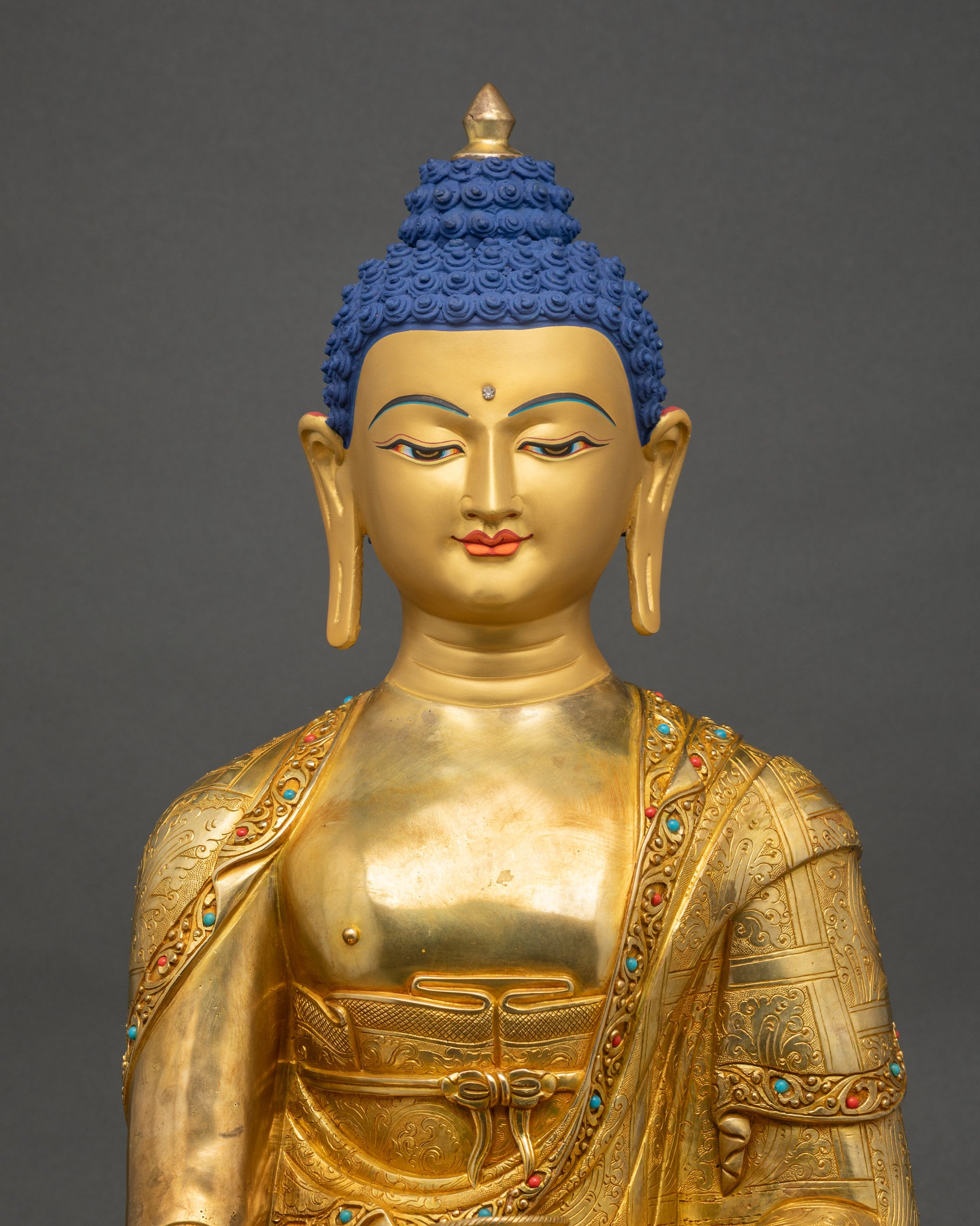 Handmade Shakyamuni Buddha with Disciples Statue | Spiritual Artwork