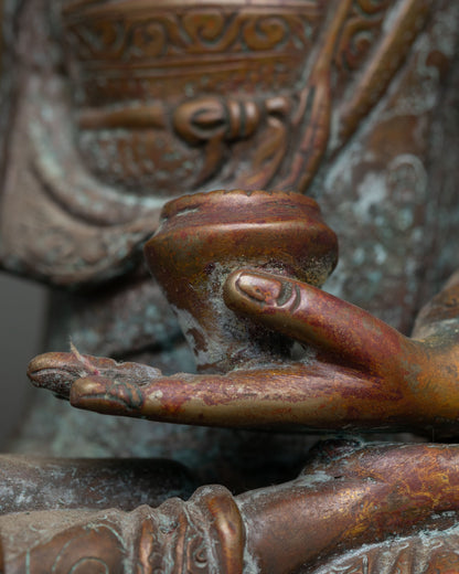Antique Finish Shakyamuni Buddha Statue | Timeless Buddhist Art