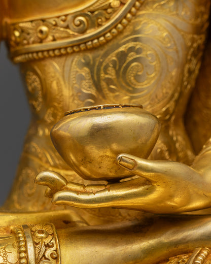 Exquisite Meditating Shakyamuni Buddha Statue | Handicrafted in Nepal