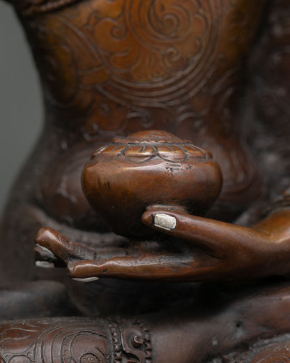 Copper Shakyamuni Buddha Statue | Authentic Nepalese Artwork