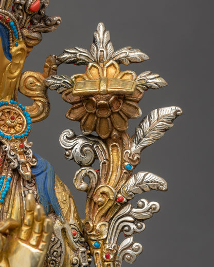 Wisdom Manjushri Statue | Traditional Lost-Wax Nepalese Sculpture