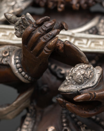 Buddhist Shakya Mahakala Statue | Handmade in Nepal