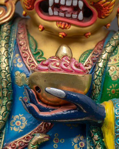 Mahakala Bernagchen Statue | Lost Wax Crafted Wrathful Deity Nepal