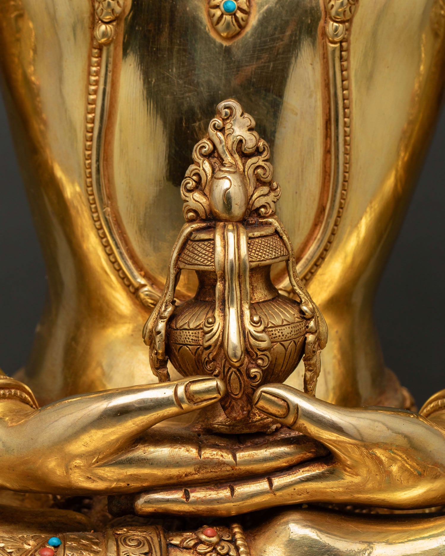 25-Inch Amitayus Statue | Buddhist Long Life Deity Figurine