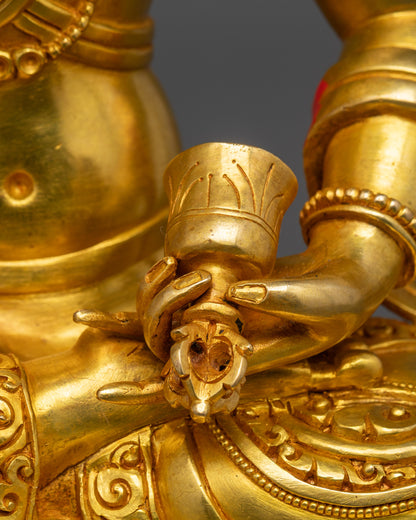 Divine Vajrasattva Statue | 24K Gold-Gilded Tantric Purification God
