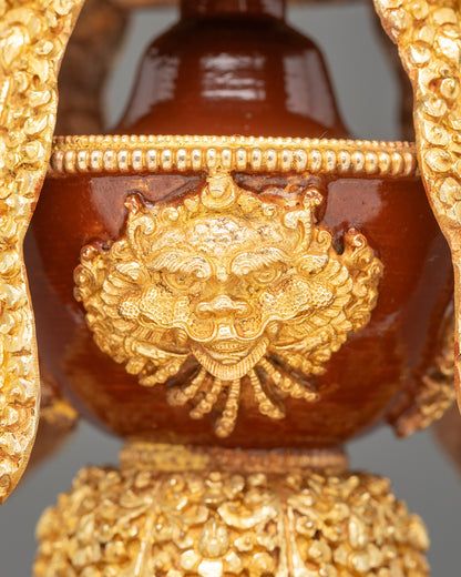 Buddhist Che Bhumba Vase | Handmade Tibetan Kalasha for Altar Rituals