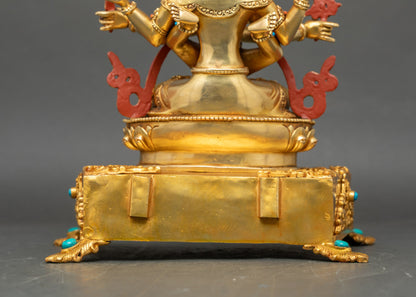 Guhyasamaja and Consort Statue - Vajrayana Tantric Meditation Deity