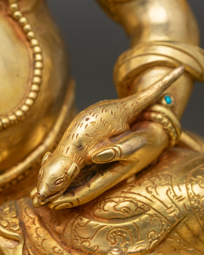 Dzambhala Buddhist Statue | Sacred Himalayan Prosperity Sculpture