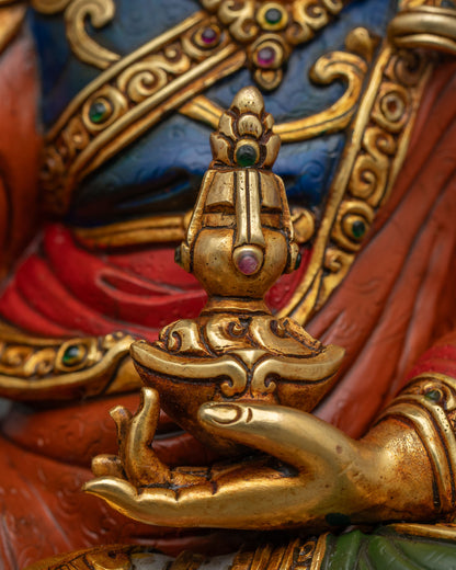Guru Rinpoche Statue | 24K Gold Fire-Gilded Padmasambhava Sculpture