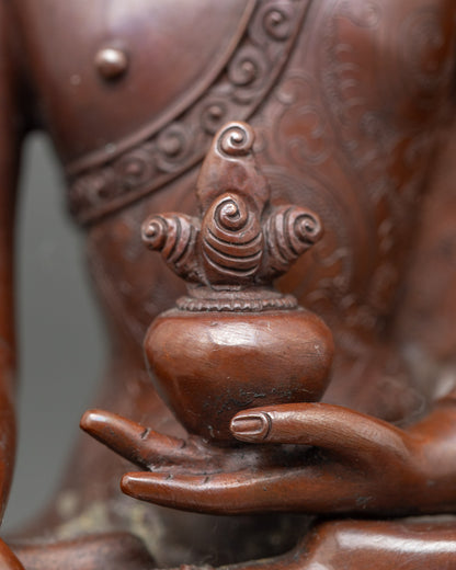 Full Oxidized Three Buddha Statue Set  for Sacred Spiritual Decor