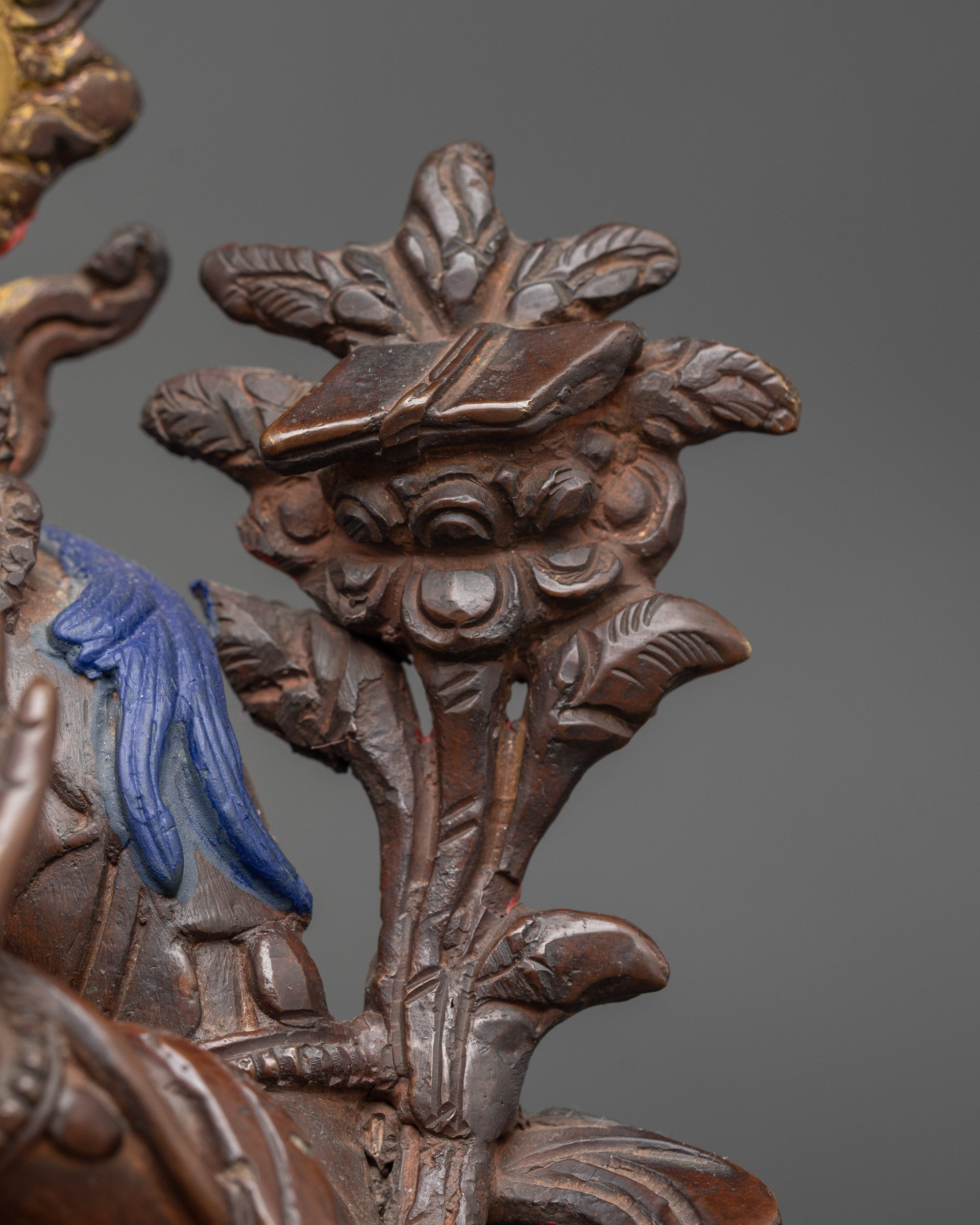 Sacred Manjushri Statue | Oxidized Bodhisattva of Wisdom from Nepal