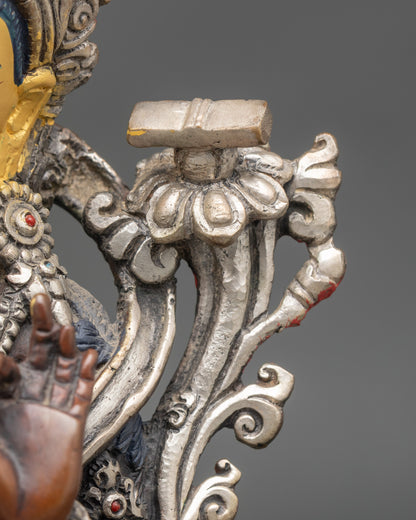 Manjushri Statue | Nepalese Bodhisattva of Wisdom Copper Sculpture