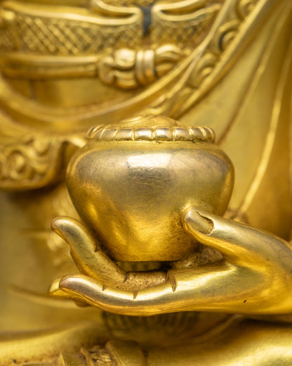 Meditation Shakya Thubpa Statue | Spiritual Buddhist Copper Art