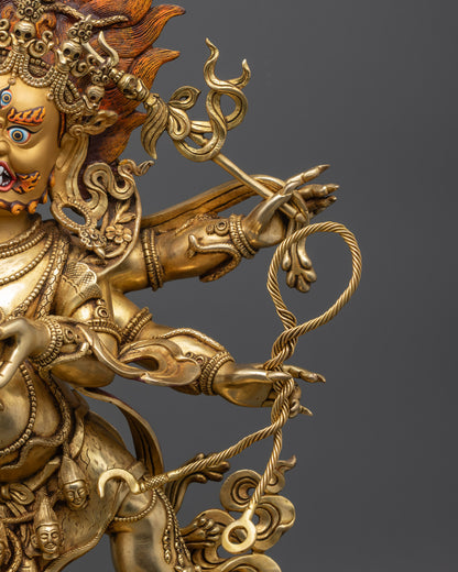 Premium Six-Armed Mahakala Statue | Fierce Guardian of Dharma Mahakala
