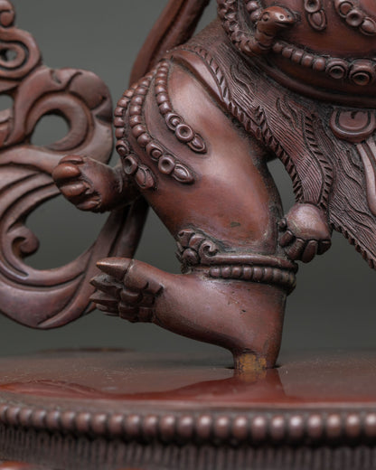 Oxidized Vajrapani Statue | Protector of Buddha's Teachings
