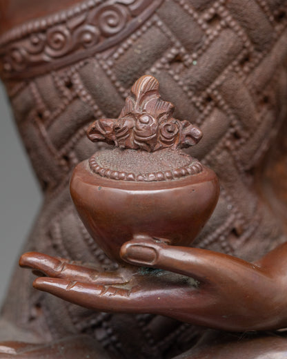 Healing Buddha Statue | Nepalese Copper Sculpture for Devotion