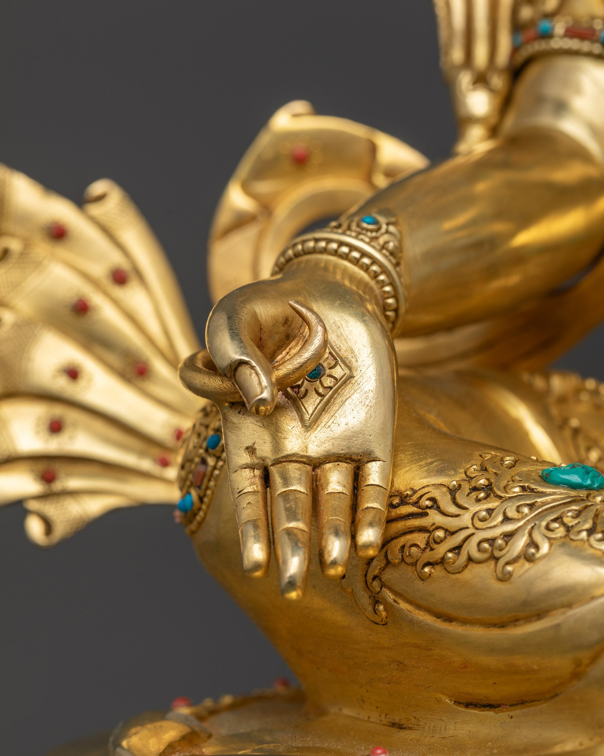 Premium Green Tara Buddhist Sculpture | Tibetan Altar Decor from Nepal