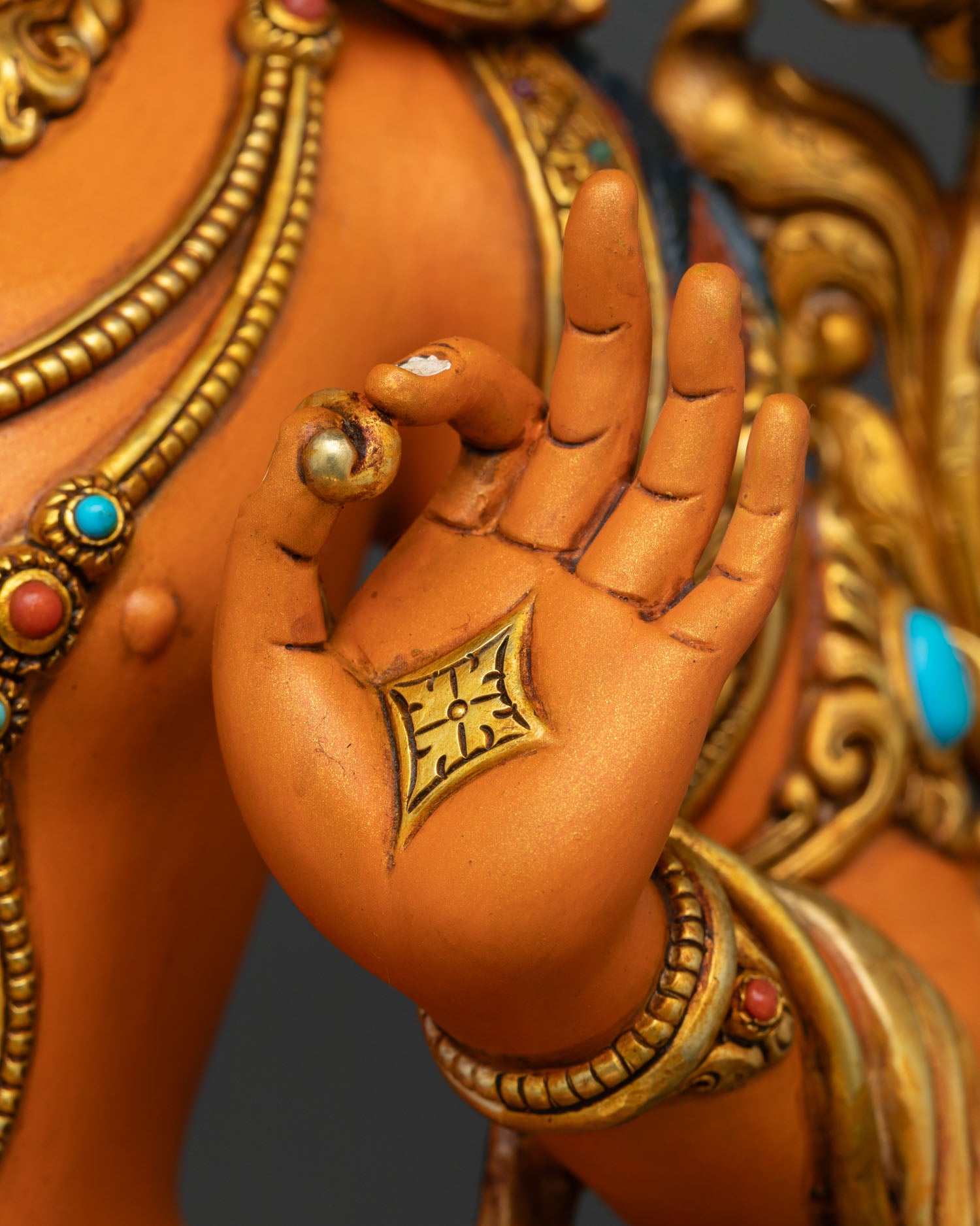 Manjushri Statue |  Hand-Painted Buddhist Artwork