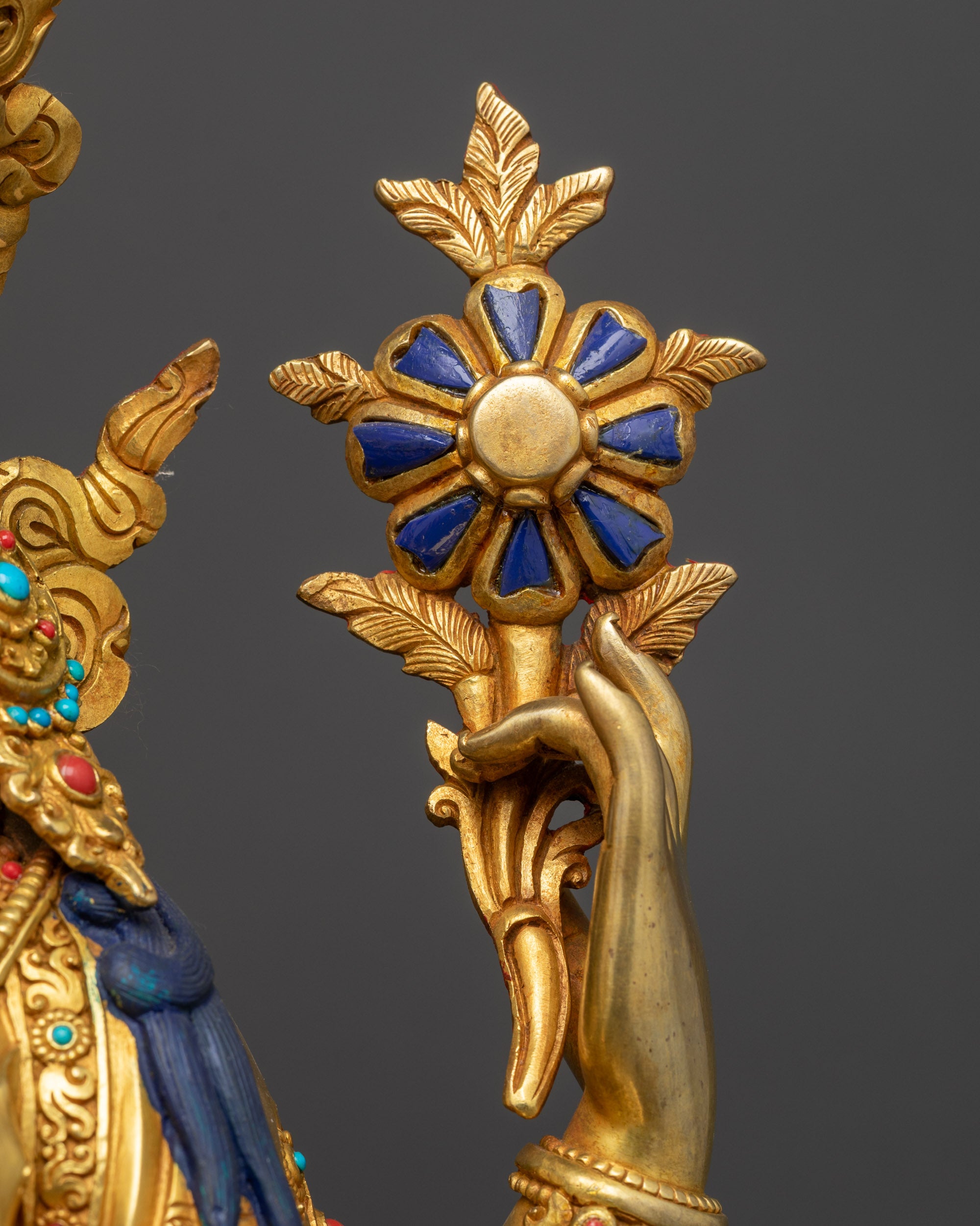 Handmade Bodhisattva Chenrezig Statue | Tibetan Meditation Sculpture