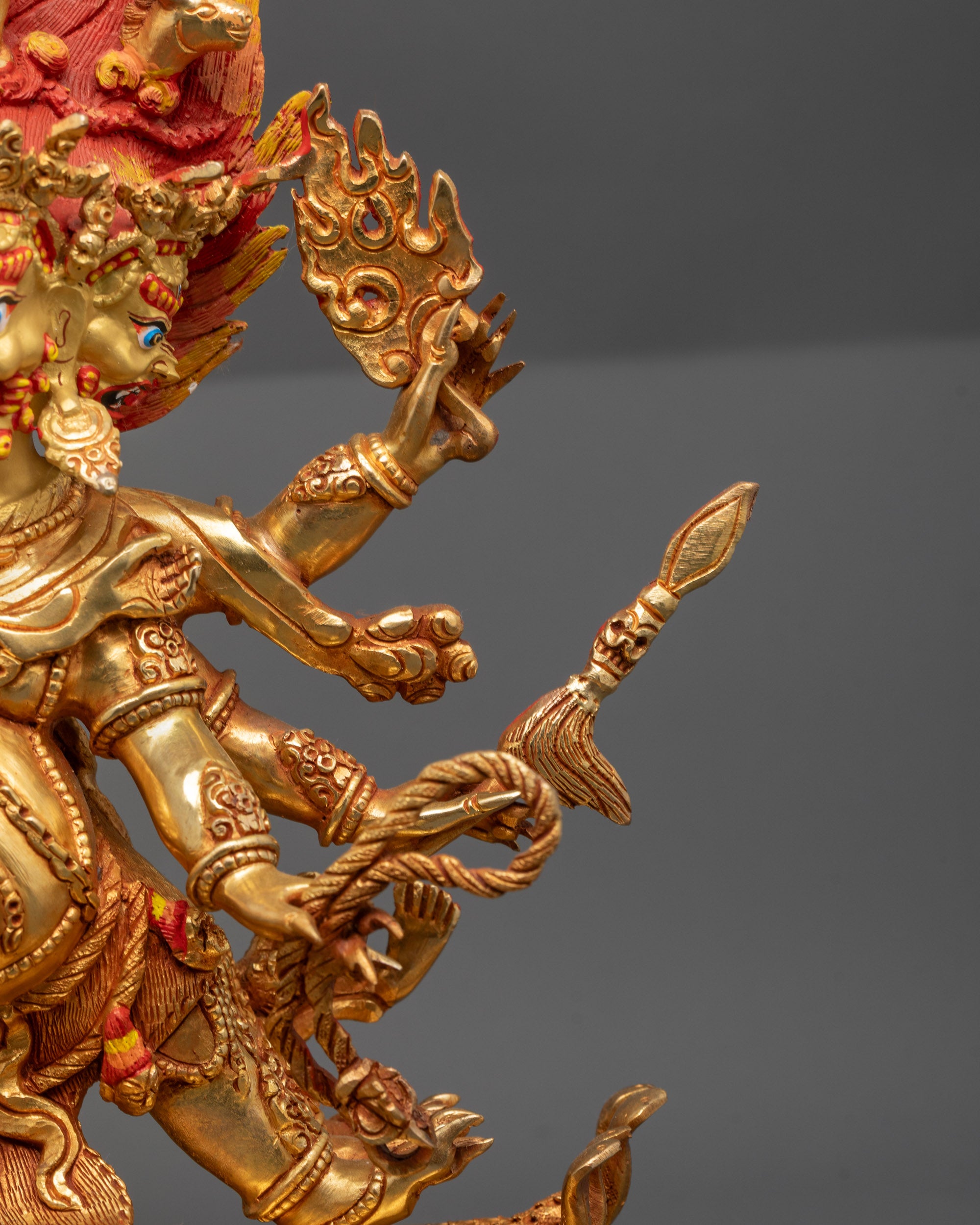 Exquisite Dharmapala Sculpture | Buddhist Guardian for Meditation