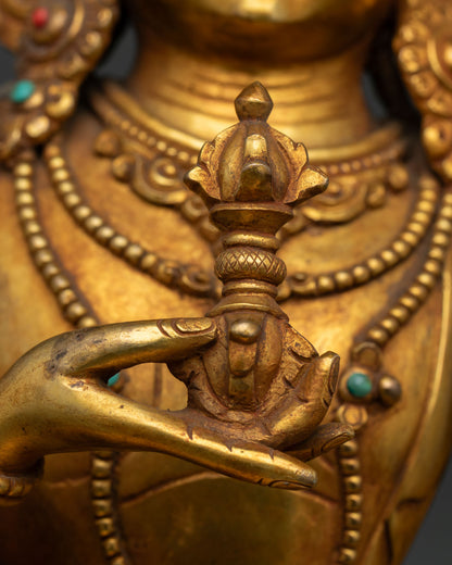 Vajrasattva Statue | Handmade Tibetan Buddhist Purification Deity