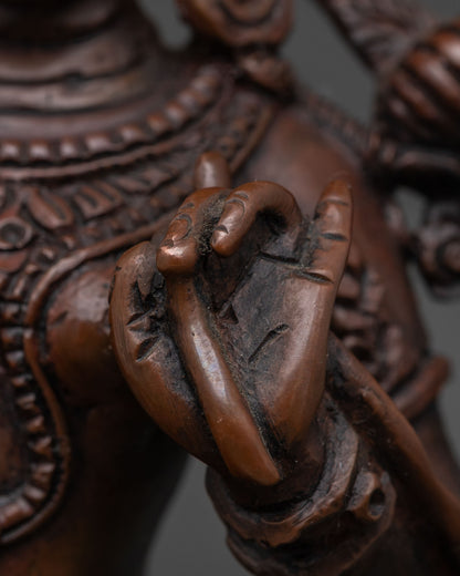 Green Tara Statue | Handmade Himalayan Buddhist Sculpture