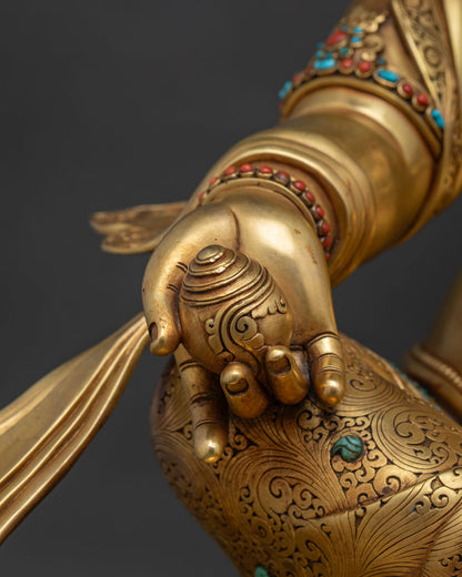 Dzambhala Statue from Nepal | Deity of Wealth and Prosperity