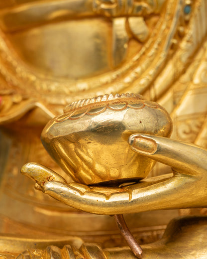 Sitting Buddha Statue | Nepalese Lost-Wax Casted Copper Artwork