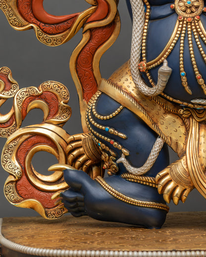 Wrathful Vajrapani Statue | Fierce Buddhist Guardian of the Dharma
