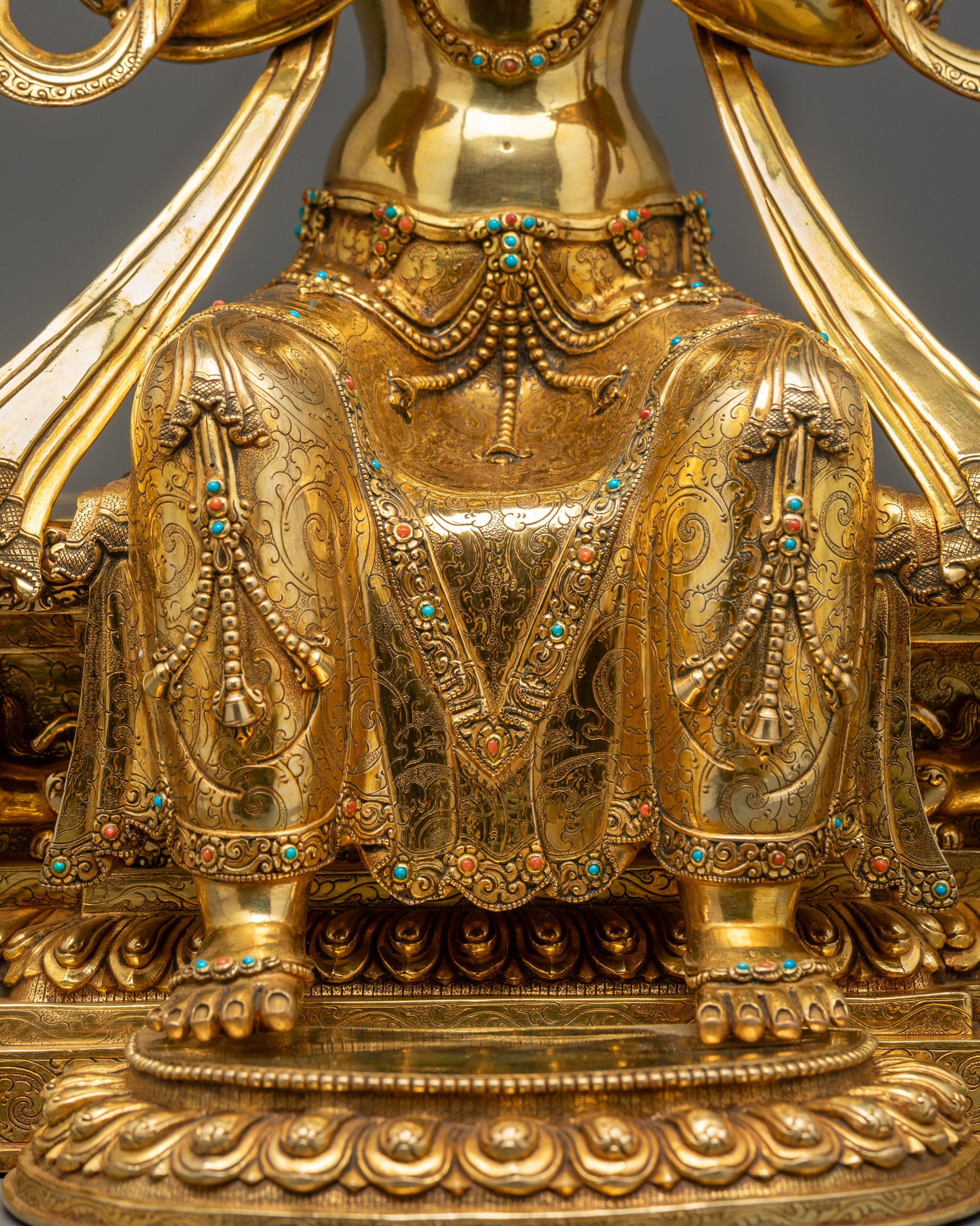 33" Enthroned Maitreya Buddha Statue | Future Buddha Statue from Nepal