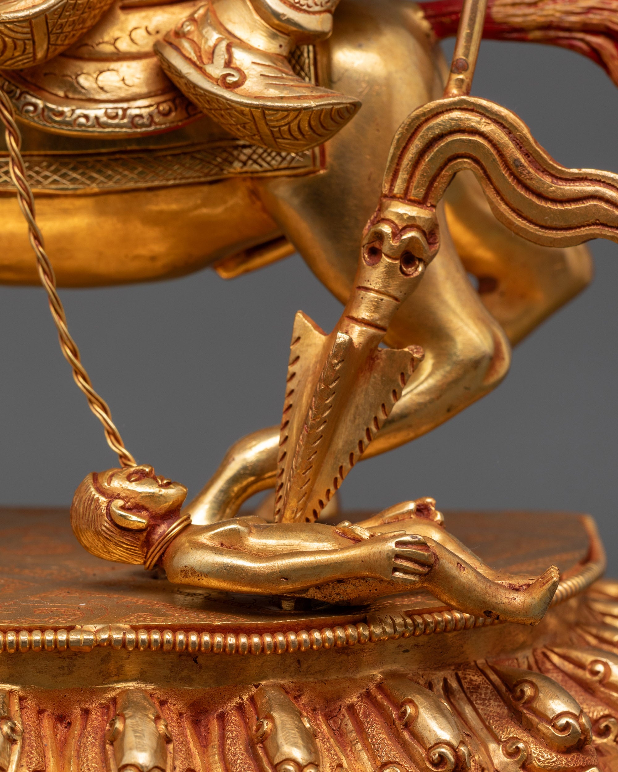 Authentic Tsengo Rolpa Chudan Statue | Himalayan Spiritual Artwork