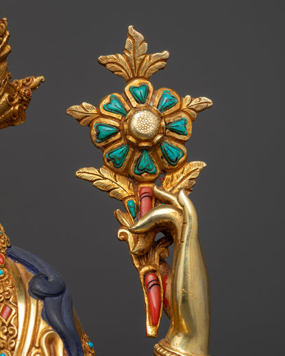 Handcrafted Chenrezig Statue | Gold-Gilded Avalokiteshvara from Nepal