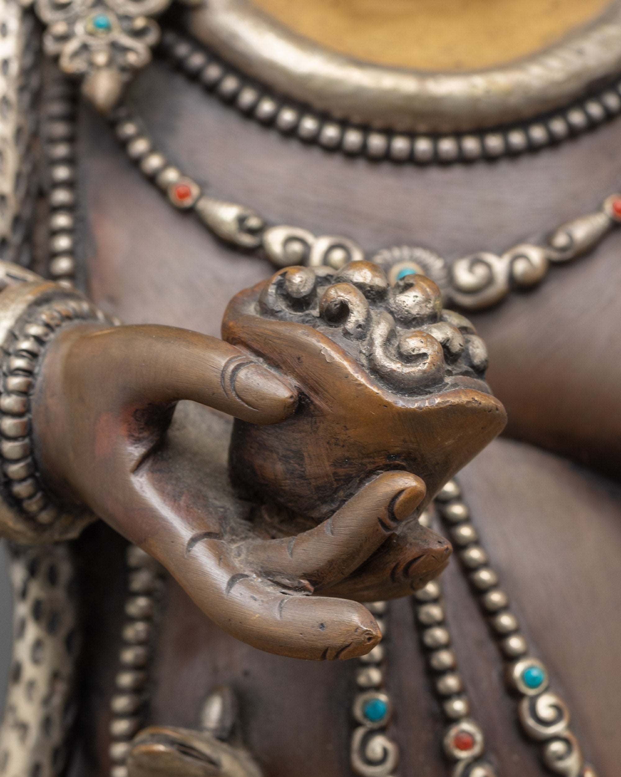 Oxidized Black Dzambhala Statue | Traditional Himalayan Buddhist Art