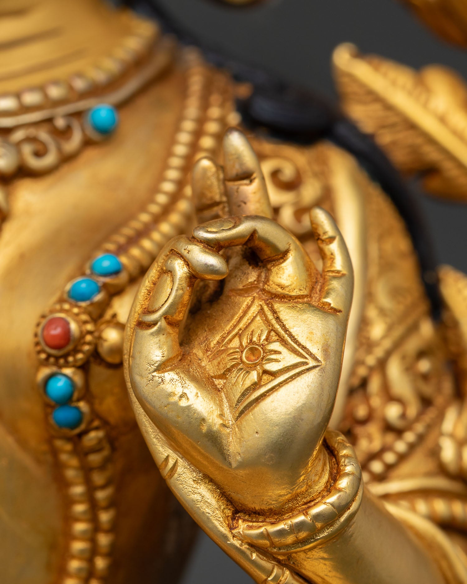 Green Tara Statue for Buddhist Practice & Home Altar
