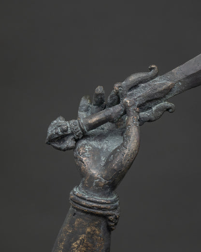 Solid Bronze Manjushree Figurine | Lord of Enlightened Wisdom