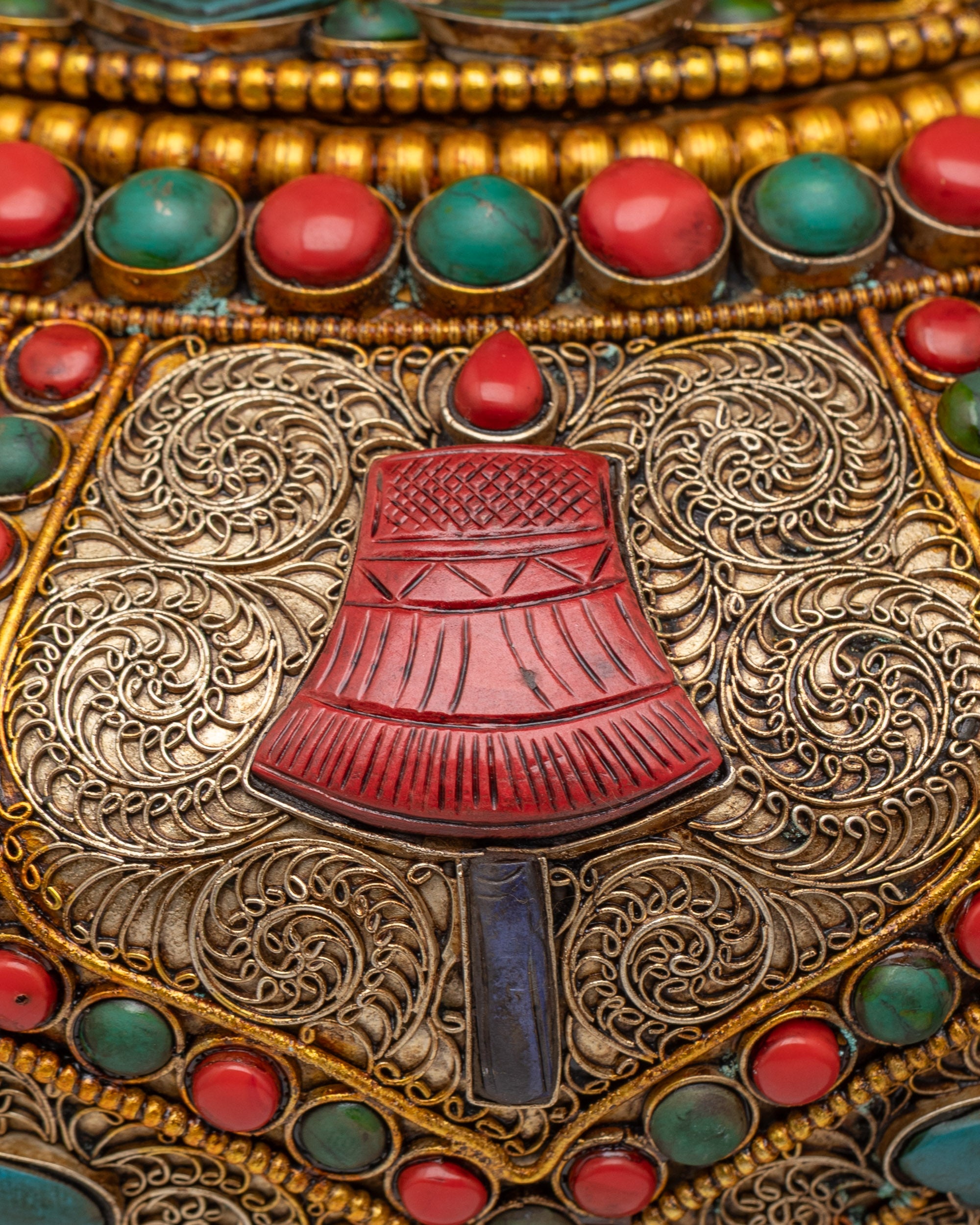 Tibetan Auspicious Rice Pot | Traditional Offering Pot for Spiritual Use