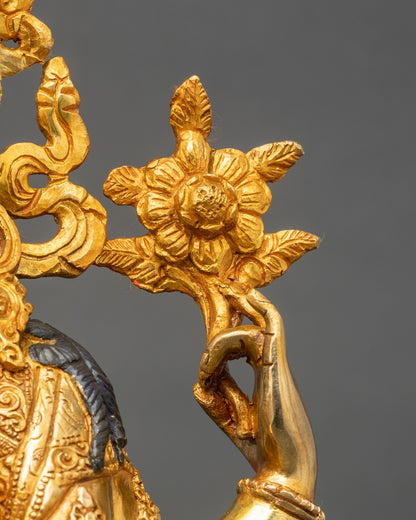 Sacred Chenrezig Statue | Four-Armed Avalokiteshvara Art from Nepal