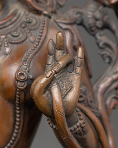 Handcrafted Green Tara Idol | Meditation and Spiritual Blessings