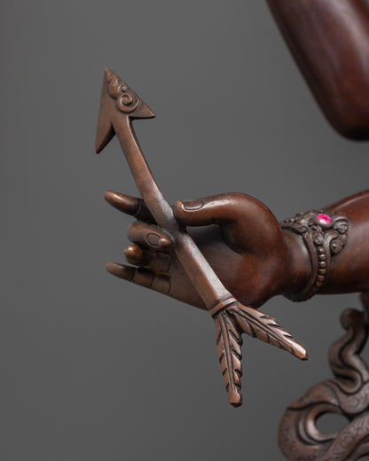 Oxidized Namgyalma (Usnisavijaya) Statue | Traditional Protector Deity