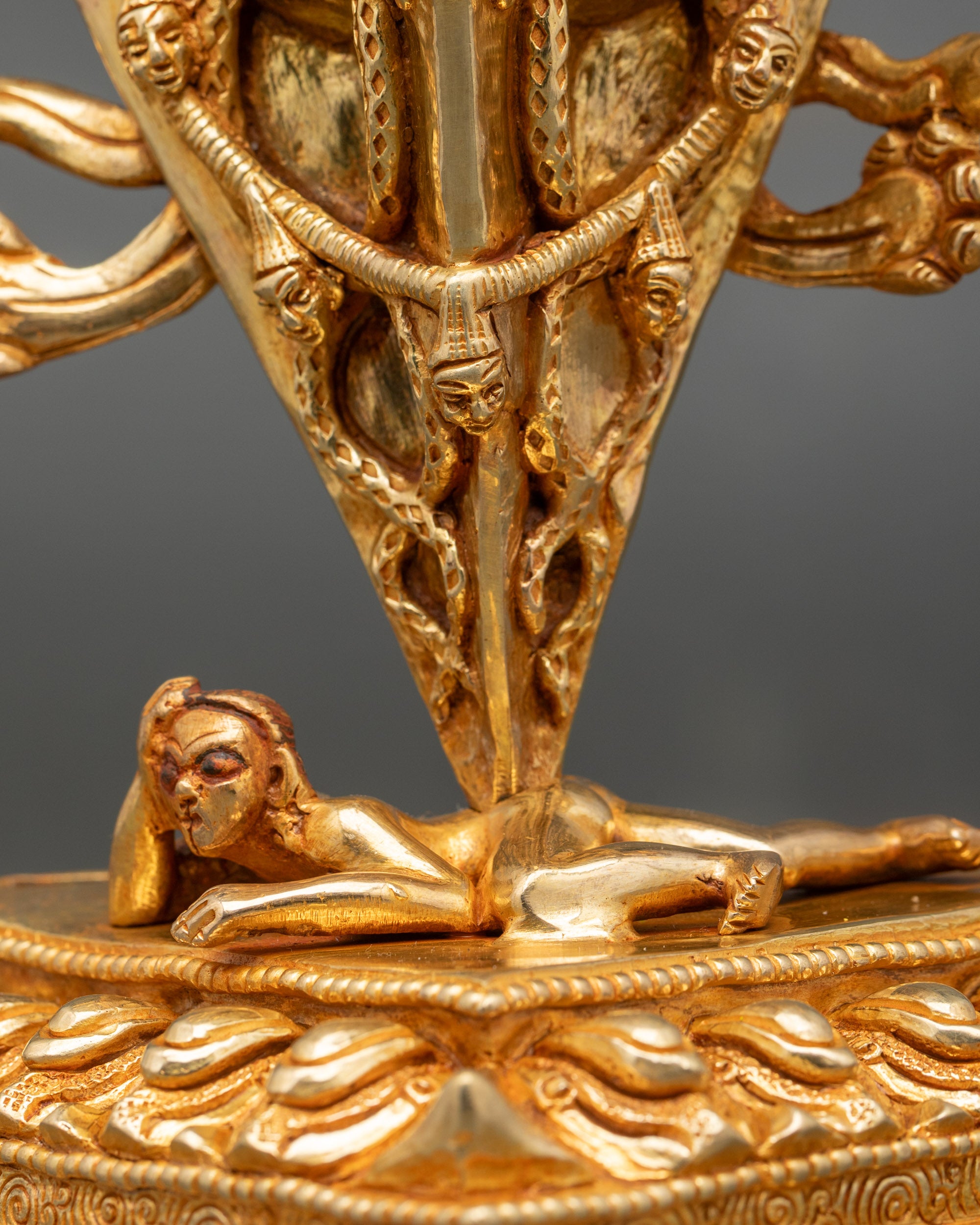 Vajrakilaya Sculpture – Nepalese Protector Deity for Spiritual Obstacles